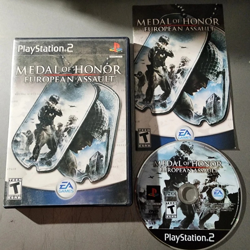 Medal of Honor‎ European Assault Sony PlayStation 2 PS2 CIB Complete Black Label